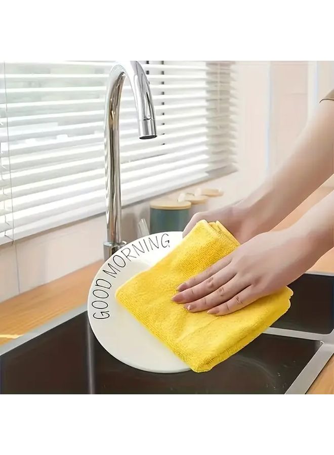 5pcs Reusable Cleaning Cloths Absorbent Quick Drying Multifunctional Towels for Kitchen Bathroom Car Furniture Random Colors - Image 1