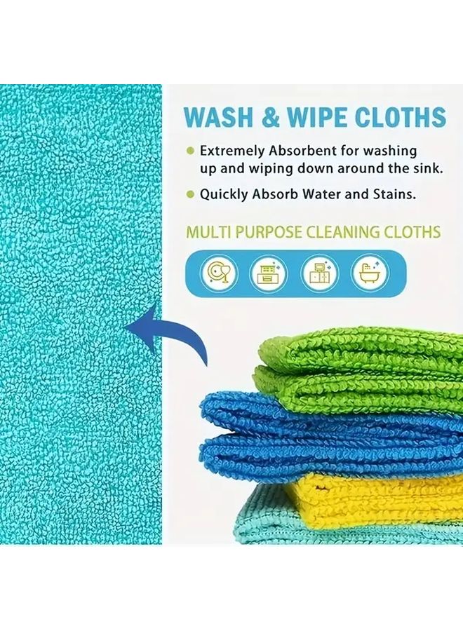 5pcs Reusable Cleaning Cloths Absorbent Quick Drying Multifunctional Towels for Kitchen Bathroom Car Furniture Random Colors - Image 5