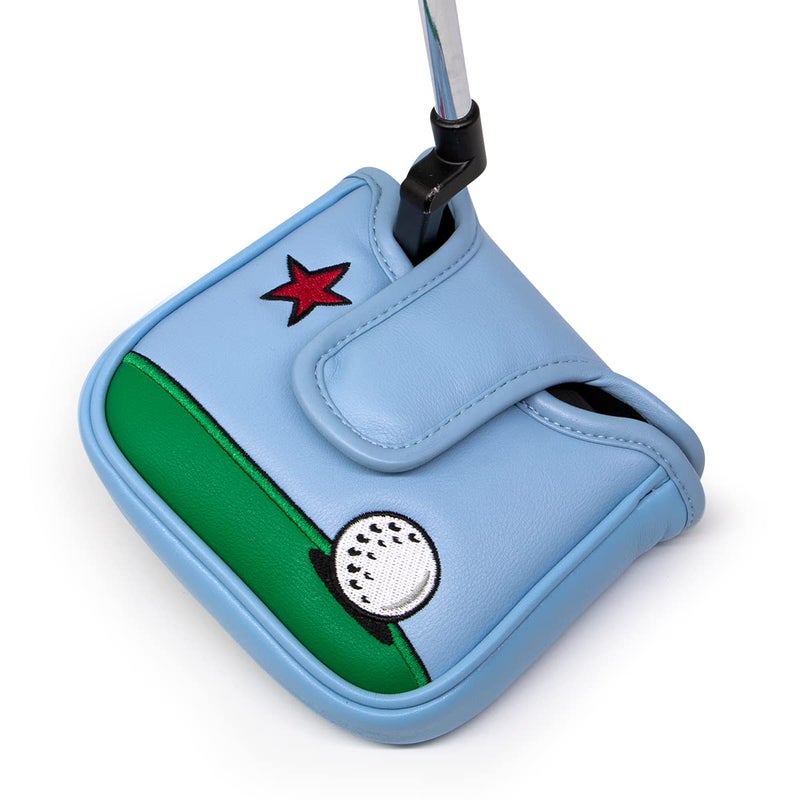 Acebirdie Golf Mallet Putter Cover, Golf Club Cover with Strong Magnetic Closure, PU Leather Waterproof Golf Putter Cover Golf Accessories - Image 2