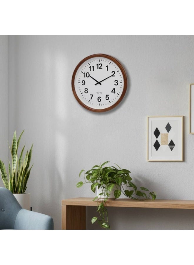 DANUBE HOME Lumet Wooden Wall Clock 60 x 60 x 6.5cm-Brown, Wood,Paper,Glass with Wood and Glass, Wall Clock For Home Styling - Image 3