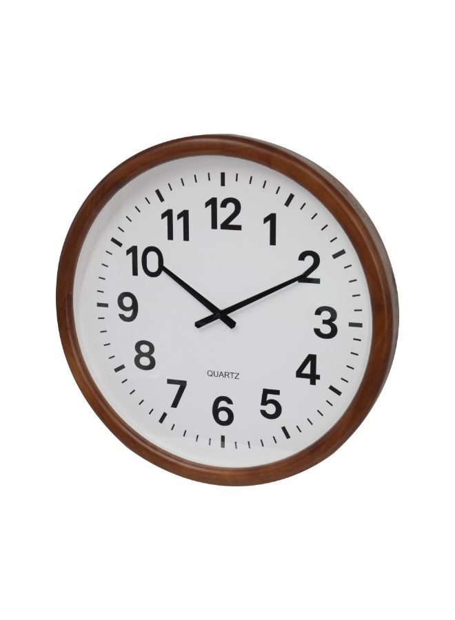 DANUBE HOME Lumet Wooden Wall Clock 60 x 60 x 6.5cm-Brown, Wood,Paper,Glass with Wood and Glass, Wall Clock For Home Styling - Image 2