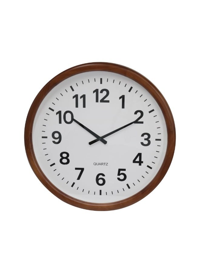 DANUBE HOME Lumet Wooden Wall Clock 60 x 60 x 6.5cm-Brown, Wood,Paper,Glass with Wood and Glass, Wall Clock For Home Styling - Image 1