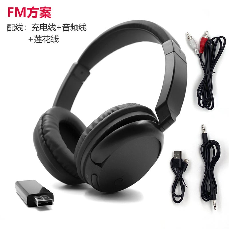 Tv Wireless Headphones With Transmitter Computer Headset One-Round Multi-Receiver Rf Fm Fm - Image 1