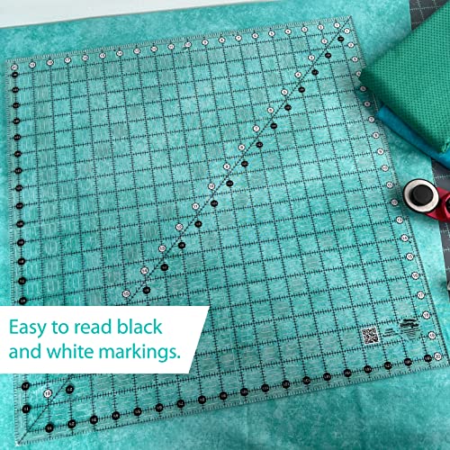 Creative Grids Quilt Ruler 20-1/2in x 20-1/2in Square – CGR20 – Made in USA, Non-Slip Grip Acrylic Quilting, Sewing, Crafting, Patchwork Ruler for Measuring & Cutting Fabric - Image 2