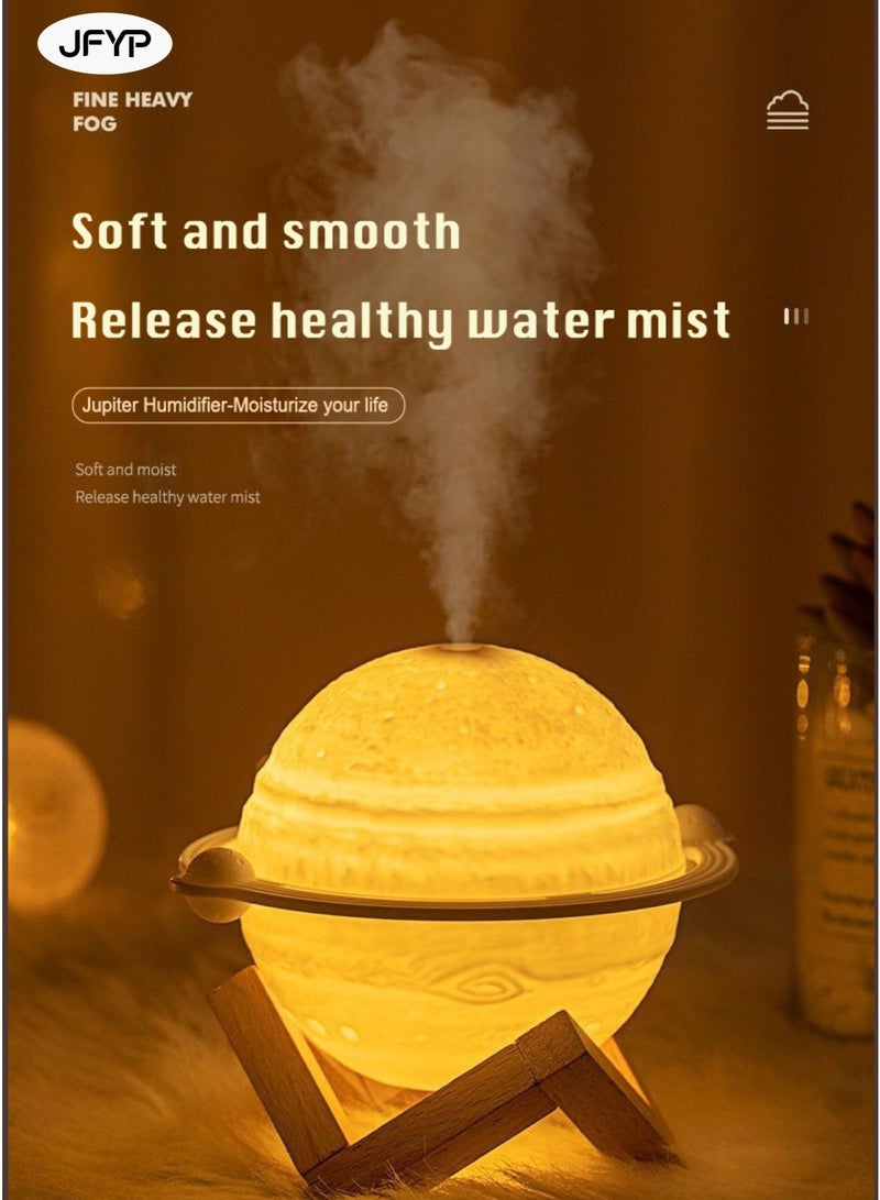 JFYP Saturn Fun USB Humidifier Essential Oil Aromatherapy Machine Desktop Night Light Ornaments Children's Sleeping Light Mini Silent Suitable for Office Furniture Decoration Children's Room Party - Image 2
