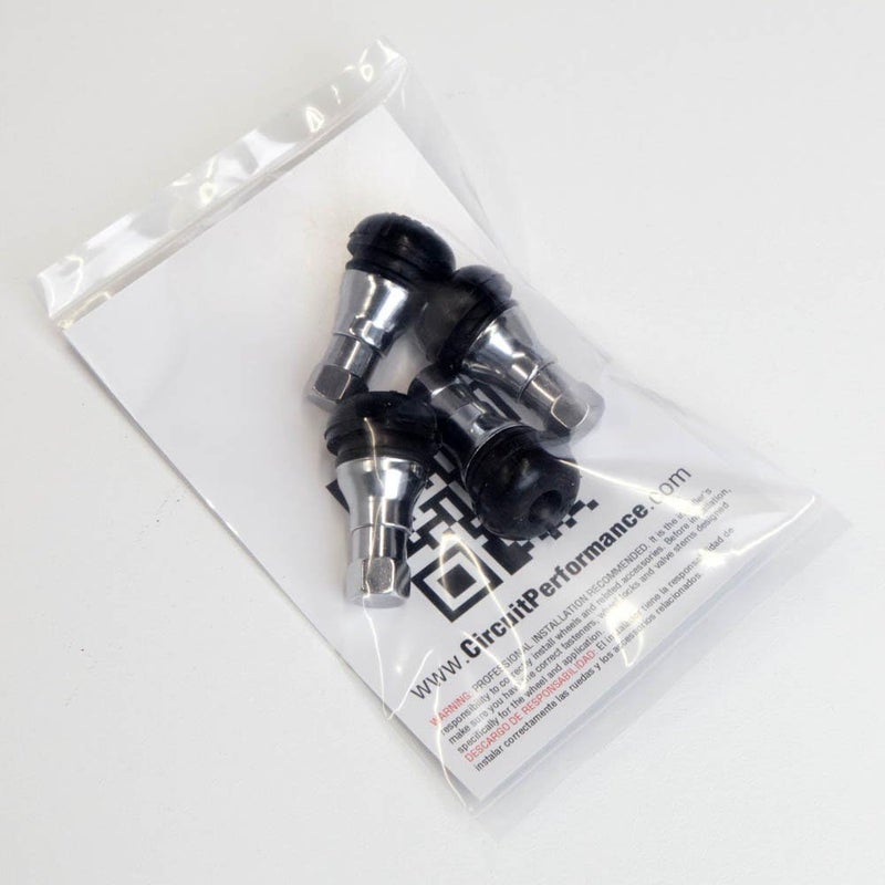 Circuit Performance Shorty Chrome Valve Stems TR412 TR-412 22mm Low Profile (Set of 4) - Image 5