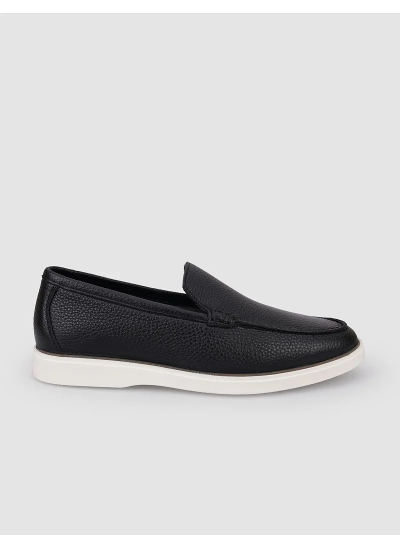 كاباني Leather Black Men's Loafer