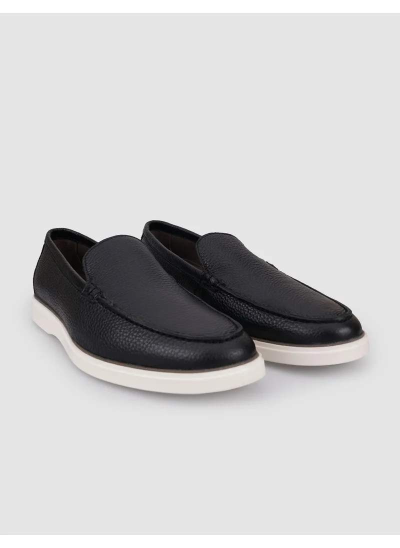 كاباني Leather Black Men's Loafer