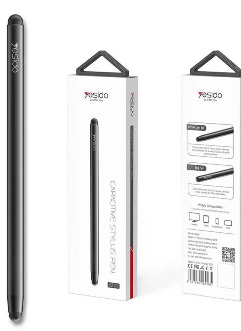 Yesido ST01 S02 S04 Double-Headed Passive Stylus Pen – High Precision Capacitive Touch Screen Pen for Tablets, PCs & Smartphones – Smooth Writing & Drawing, No Batteries Required – Perfect for Drawing, Note-Taking, and More - Image 1