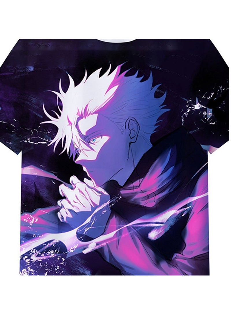 Anime cartoon Jujutsu Kaisen for adults and children 3D digital printing personalized breathable T-shirt - Image 3