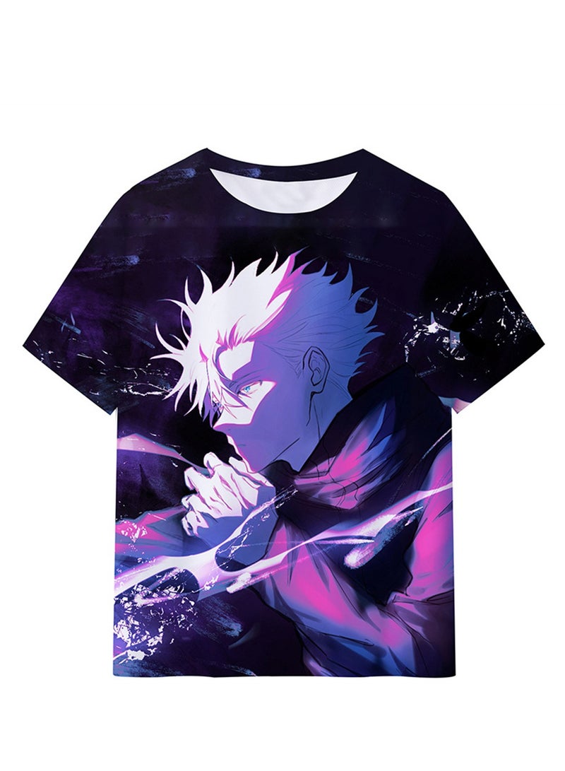 Anime cartoon Jujutsu Kaisen for adults and children 3D digital printing personalized breathable T-shirt - Image 1