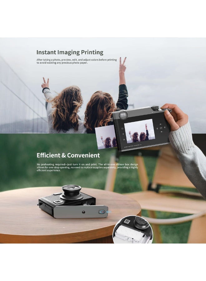 HPRT Z3 Instant Print Camera – 2.8" Screen, Thermal Dye Sublimation, Bluetooth 5.2, HeyPhoto App, 8 Filters, Instant Editing & Printing (Brownk) - Image 5