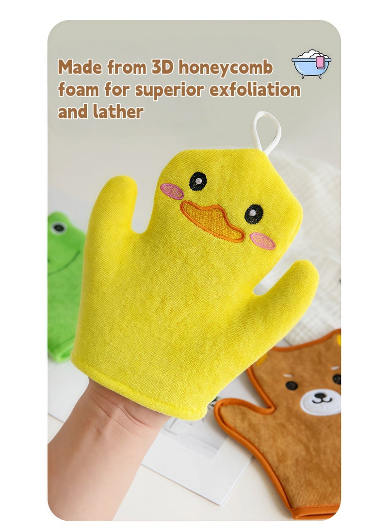 Deep Exfoliating Glove, Loofah for Shower Cleaning and Exfoliating The Skin ,Body Scrubber Loofah Sponge for Dead Skin Remover Making Moroccan Bath at Home 3pcs - Image 2