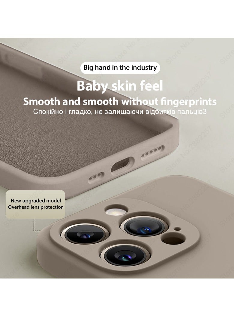 AROAQ Iphone Silicon Case, Silky-soft Touch Full-body Protective Phone Case, Luxury Original Liquid Silicone Case Mention For Iphone 15 Pro Max, 15 Plus, Pro, ( Light Blue ) - Image 4