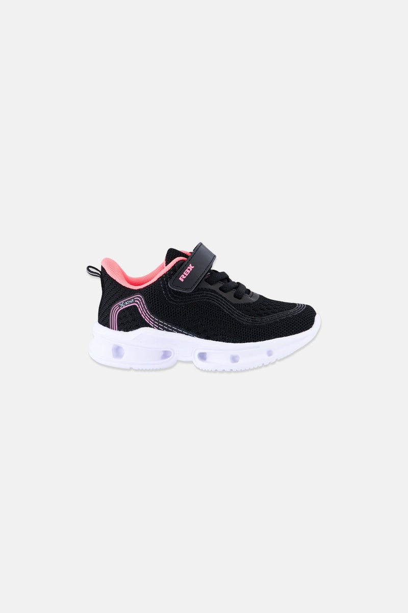 RBX Toddlers Girl Velcro Closure Training Shoes, Black - Image 3