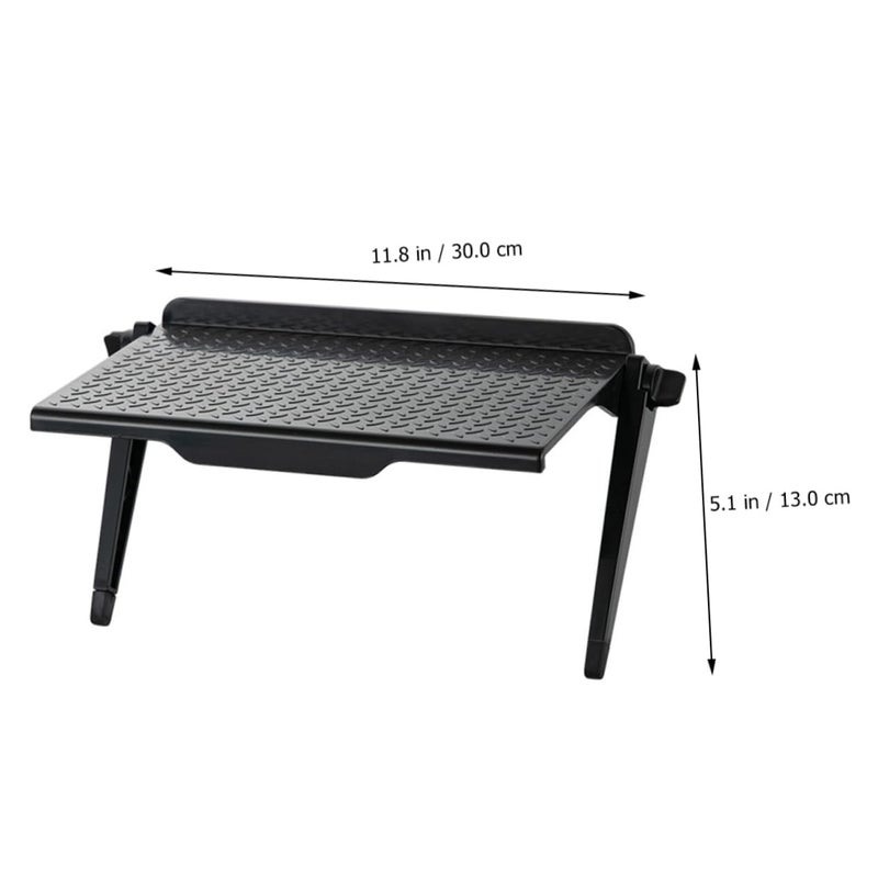 Heavy Duty Monitor Stand Riser with Storage Shelf Easy Installation Black - Image 3
