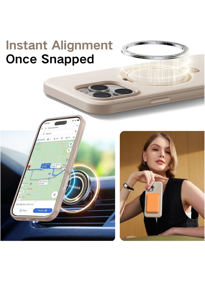 TORRAS - 360° Spin Mag Stand for iPhone 16 Pro Max Case, Fit for Magsafe, Mil-STD Protective Hard PC Scratch-Resistant Ostand Case for iPhone 16 Pro Max Phone Case Desert Gold - Image 1