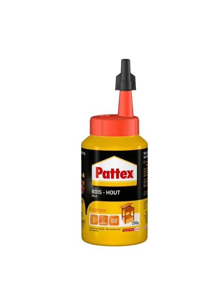Pattex - Pattex Wood Express, Quick-Drying Wood Glue, White Glue 250G - Image 1