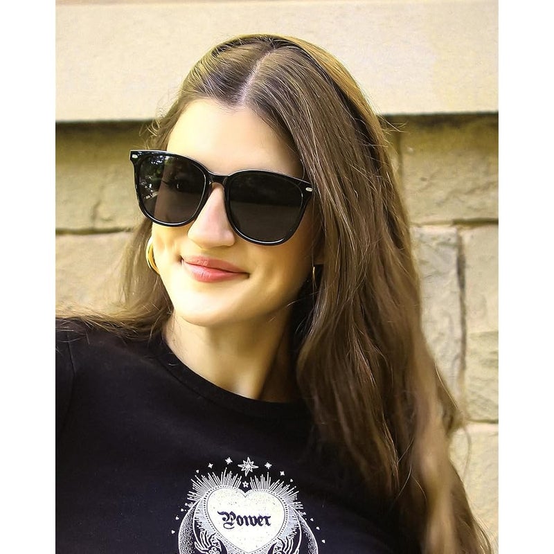 فيميلو FIMILU 2 Packs Sunglasses for Women Polarized UV400 Protection Lens Big Frame Fashion Glasses Trendy Stylish Shade - Image 2