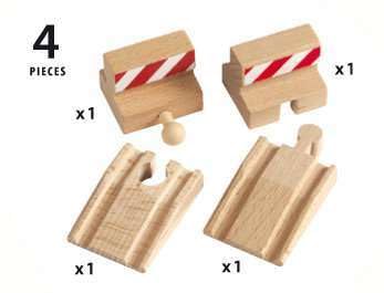 Brio BRIO World 33385 - Stop and Ramp Track - 4 Piece Wooden Toy Train Accessory for Kids Ages 3 and Up  - Image 3