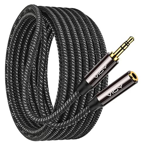 VIOY Headphone Extension Cable 30 FT,[Copper Shell, Hi-Fi Sound] 3.5 mm Male to Female Stereo Audio Cable Nylon Braided Aux Cord for Smartphones, Tablets, Media Player - Image 1