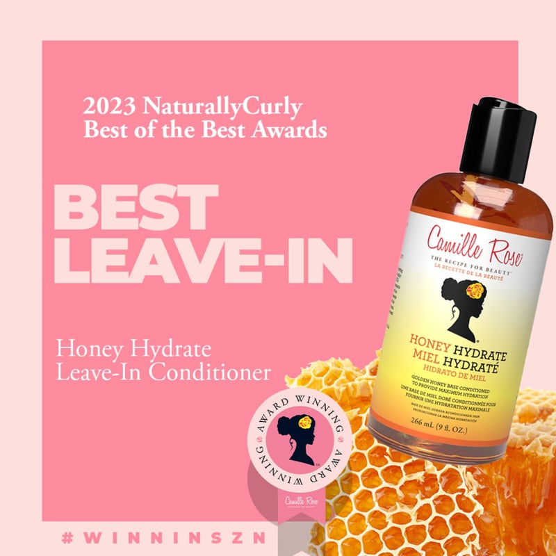 Camille Rose Honey Hydrate Leave In Conditioner, with Aloe and Olive Oil, to Soften Smooth and Protect, Moisturizer for All Hair Types, 9 fl oz - Image 2