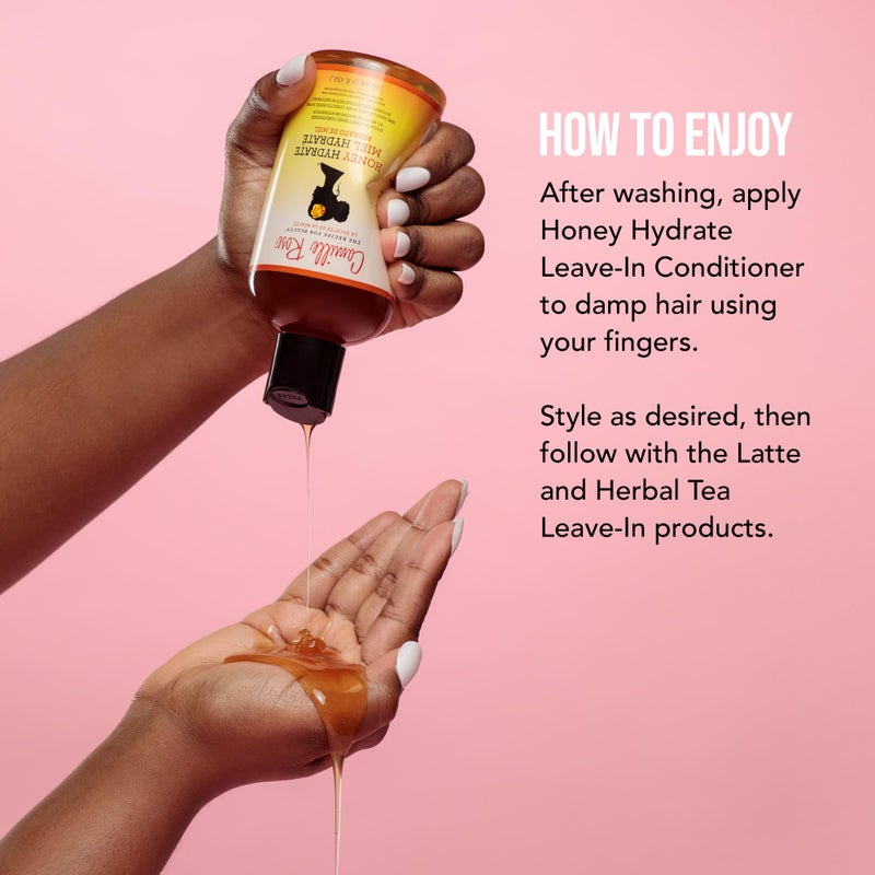 Camille Rose Honey Hydrate Leave In Conditioner, with Aloe and Olive Oil, to Soften Smooth and Protect, Moisturizer for All Hair Types, 9 fl oz - Image 5