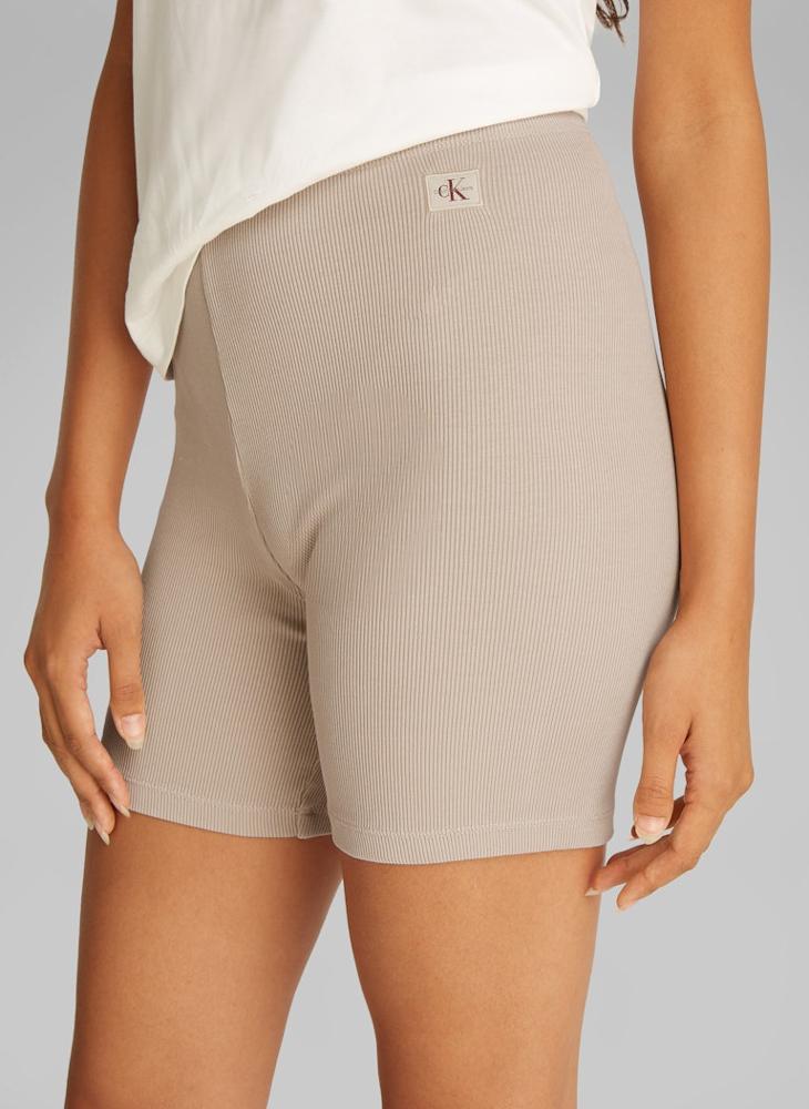 Calvin Klein Jeans High Waist Ribbed Shorts  - Image 3