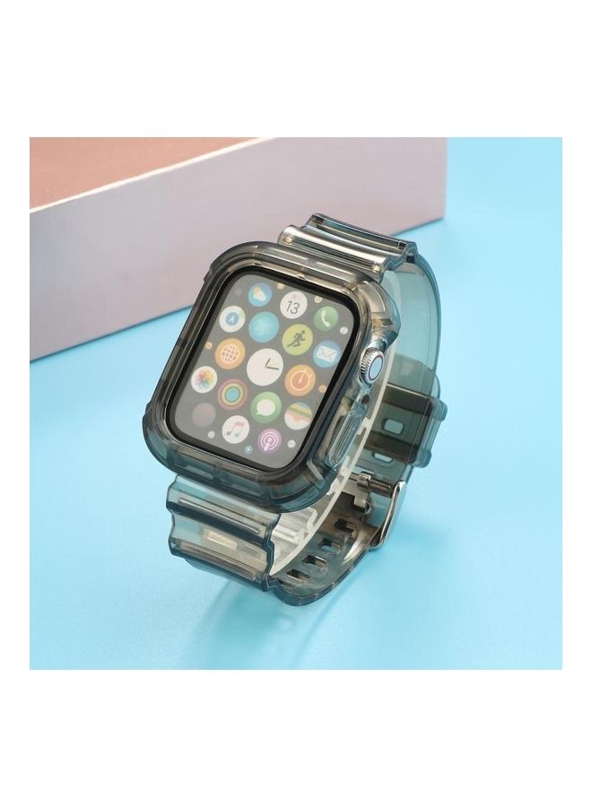 HuHa Transparent TPU Integrated Replacement Watch Strap Black - Image 2