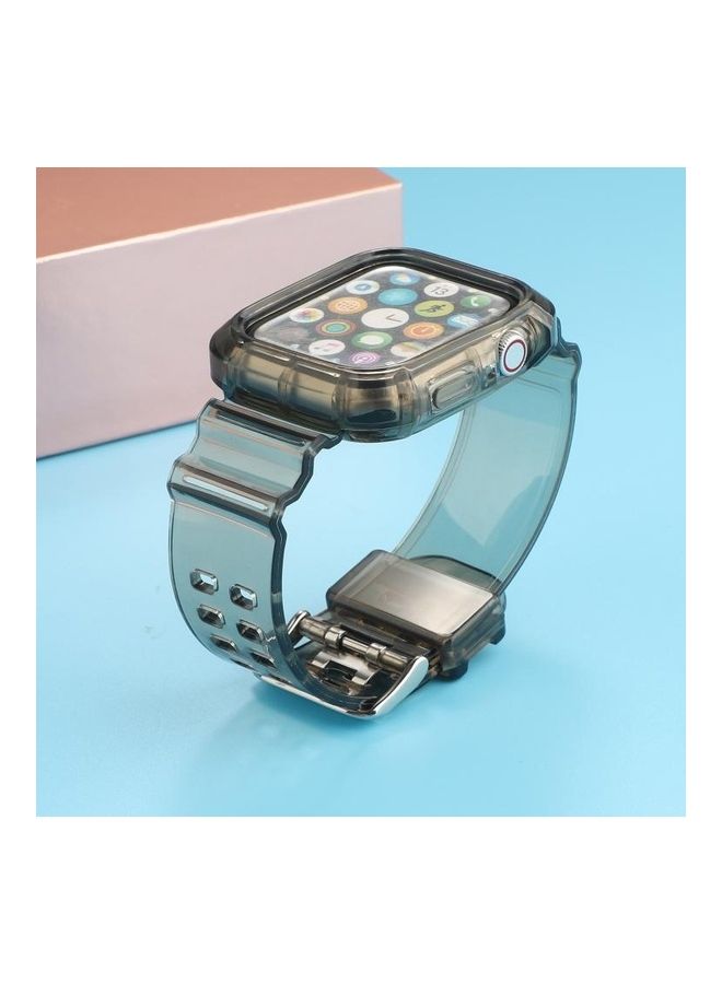HuHa Transparent TPU Integrated Replacement Watch Strap Black - Image 3