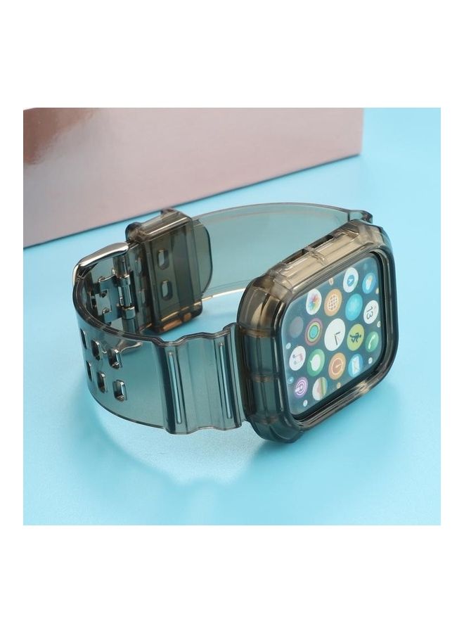 HuHa Transparent TPU Integrated Replacement Watch Strap Black - Image 5