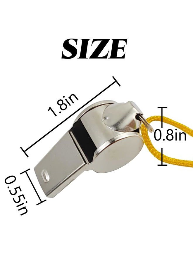 ROYHOO 42PCS Whistle, Stainless Steel Sports Whistles with Lanyard, Loud Crisp Sound Whistles Great for Coaches, Referees, and Officials - Image 2