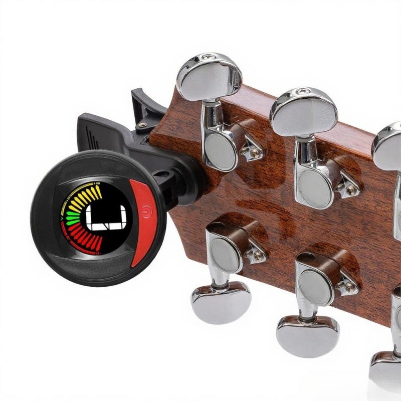 Rowin Clip On Tuner: Black Mini Size, Vibration Pickup, Color Rotatable Backlight Screen - Multi-Instrument Tuning Range, For Guitar Bass Violin Ukulele Chromatic Use - Image 5