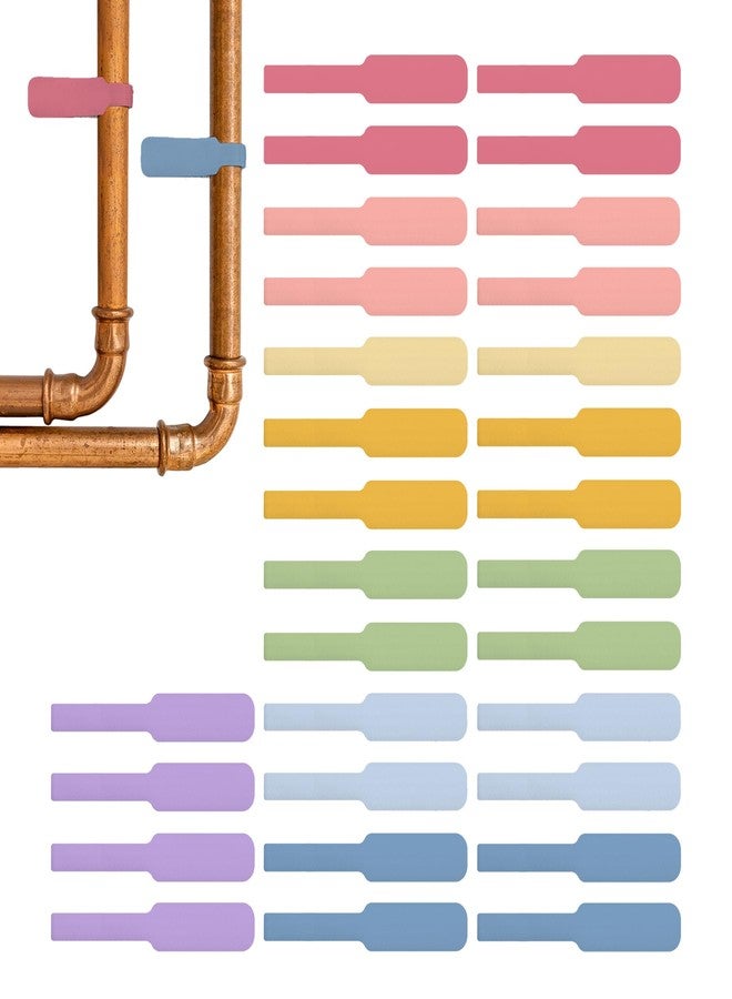 Wrap-It Storage Cable Labels - Large, Macaron (30-Pack) - Colorful Write-On Tags for Basement and Office Organizing - Image 1