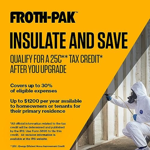 AWF PRO Froth-Pak 12 Spray Foam Sealant Kit, 3ft Hose, 2-Pack. Low GWP Formula. Seals Cavities, Penetrations & Gaps. Yields Up to 12 Board ft. at 2” Thick, 4” Width. Two Component, Polyurethane, Closed Cell - Image 2