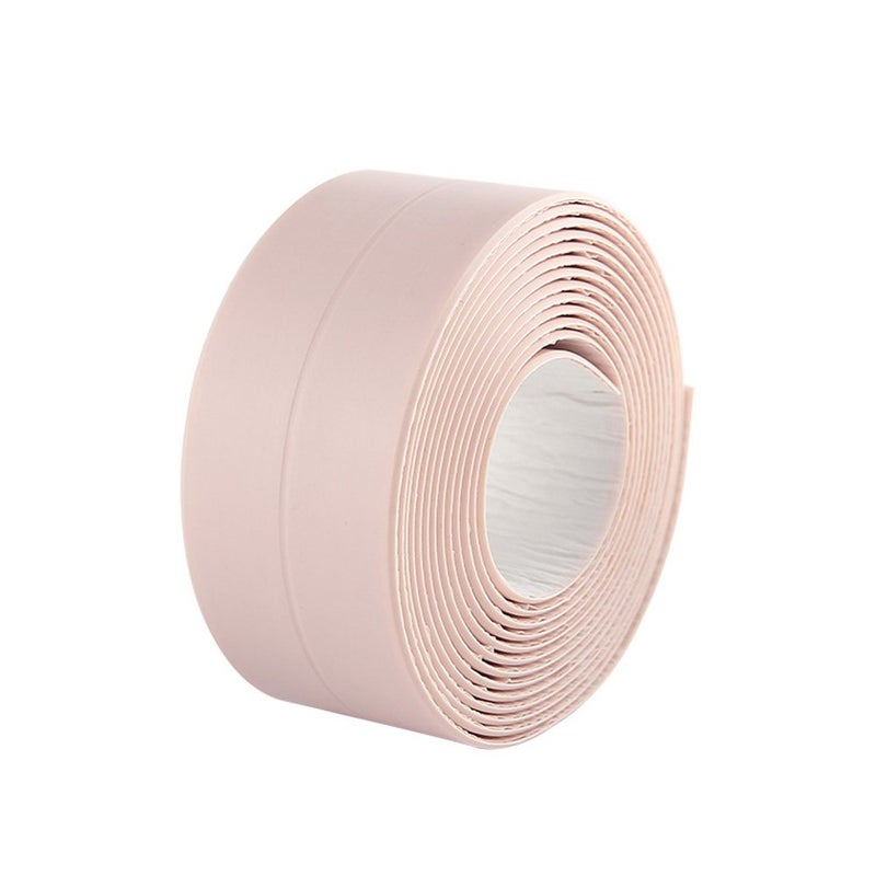 KaLaiXing Tub and Wall Caulk Strip. Kitchen Caulk Tape Bathroom Wall Sealing Tape Waterproof Self-Adhesive Decorative Trim (Pink) - Image 1