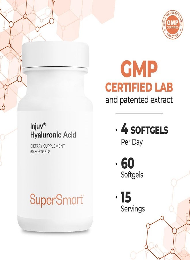 Supersmart - Injuv Hyaluronic Acid 280mg per Day (Highly Bioavailable) - Patented Hyaluronic Acid HA Supplement - Skin & Joints | Gluten Free - 60 Softgels - Image 3