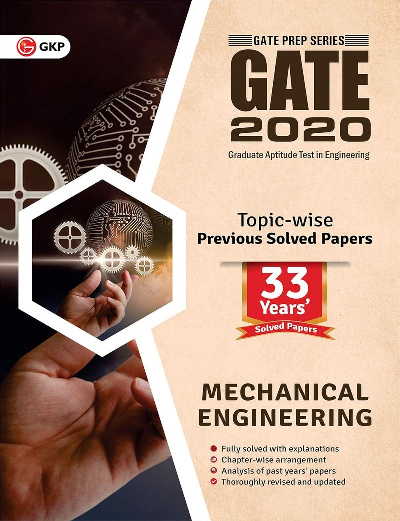 GATE 2020 Topicwise Previous Solved Papers 33 Years' Solved Papers Mechanical Engineering 