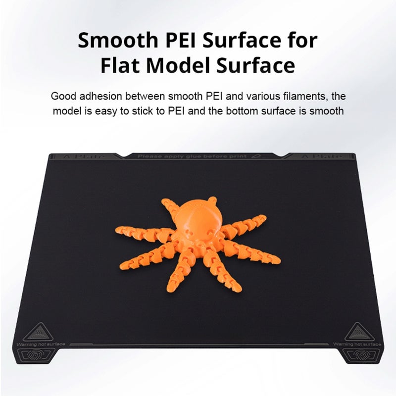 Creality K1 Smooth PEI Build Plate 235x235mm-Without Soft Magnetic Easy Model Removal Suitale for Ender-3 S1 / Ender-3 S1 Pro   / Ender-5 S1 / K1 / Ender-3 V3 SE and Compatible with FDM 3D Printers - Image 4