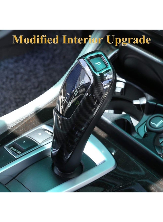 Generic Car Gear Shift Knob Cover Trim Carbon Panel Frame Cove Fiber Sticker Head Trim Fit For Bmw E60 E70 X5 X6 - Image 4