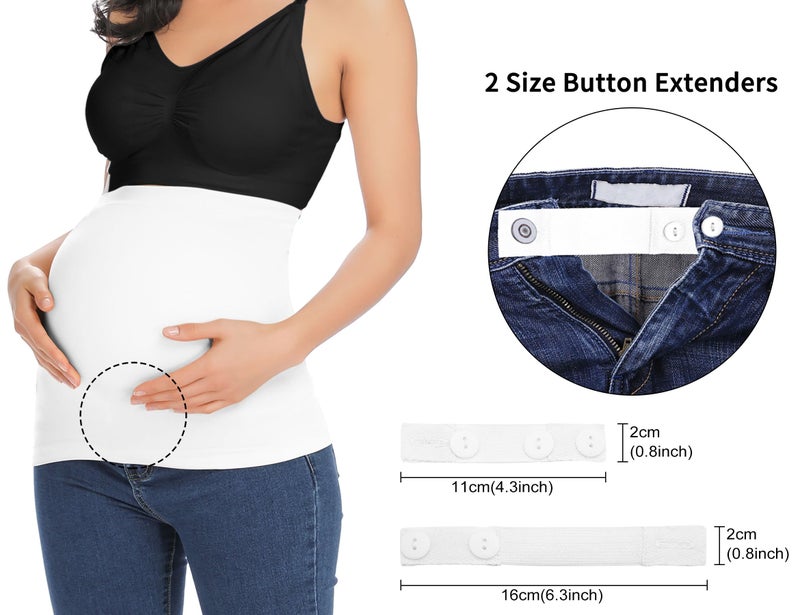 Rheane Maternity Belly Band for Pregnancy Pregnancy Support Belly Support Maternity Support Belt Pregnancy Support Black White Navy 1 - Image 3