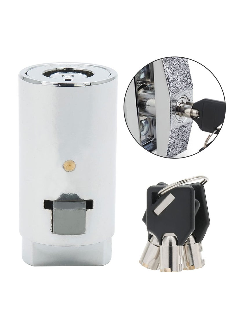 Excefore Vending Machine Lock and Key, 2 Pack Universal Security Soda Machine Lock with Tubular Keyway Fits Most T Handle Locks, Replacement for Coke Snack Candy Machine Lock - Image 5