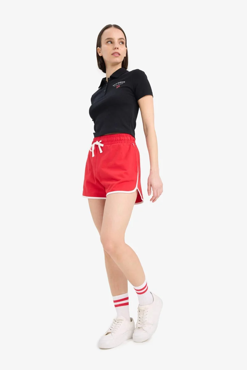 ديفاكتو Regular Fit Thick Sweatshirt Fabric Shorts