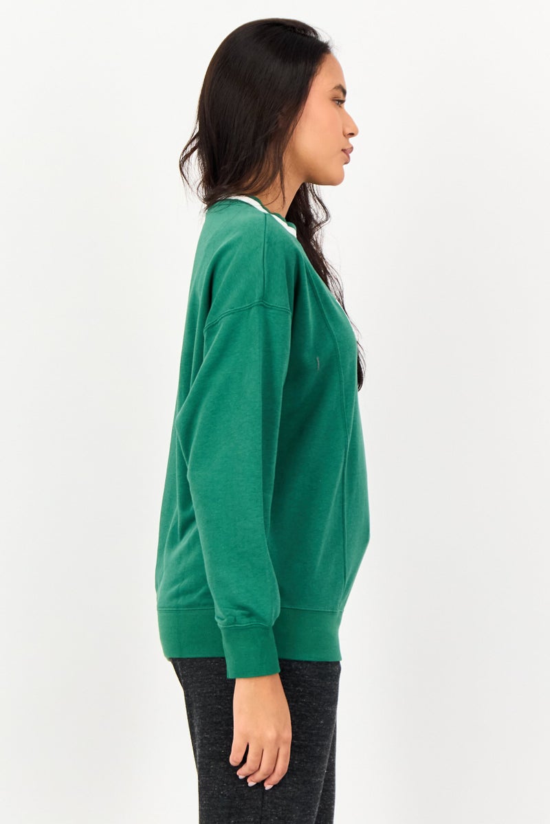 PUMA Women Oversized Fit Long Sleeve Training Sweatshirt, Green - Image 3