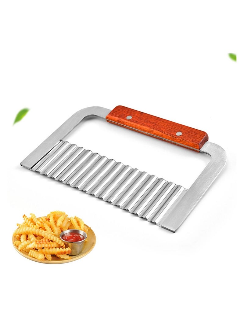 2-piece Vegetables and Fruits Hand-pressing Crinkle Cutter
