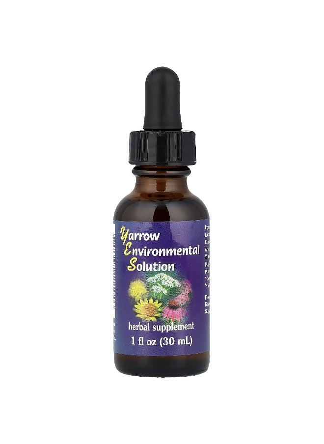 Flower Essence Services Flower Essence Services, Yarrow Environmental Solution, 1 fl oz (30 ml)  - Image 1