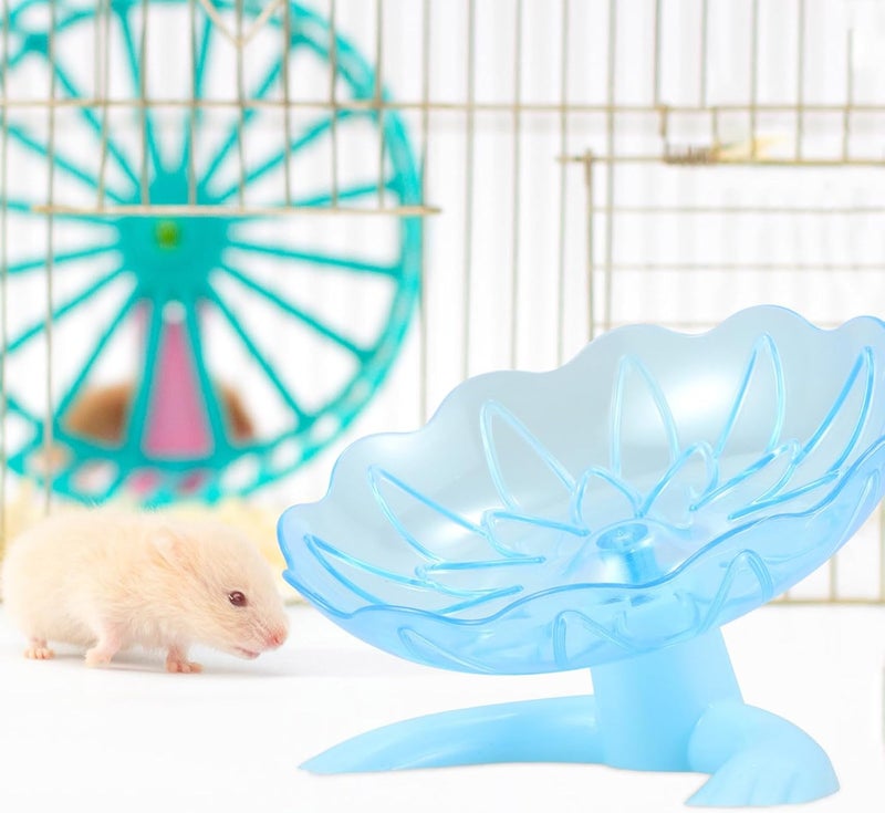 Silent Hamster Running Wheel Pet Supply Large Guinea Pig Exercise Wheel Blue Quiet Small Animal Fitness for Hedgehogs and Chinchillas - Image 4