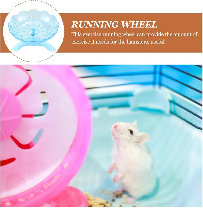 Silent Hamster Running Wheel Pet Supply Large Guinea Pig Exercise Wheel Blue Quiet Small Animal Fitness for Hedgehogs and Chinchillas - Image 3