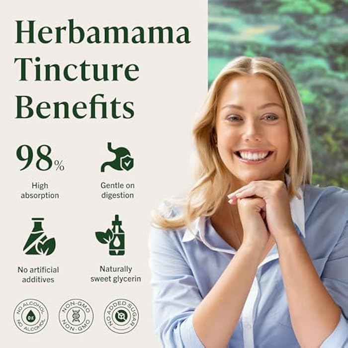 HERBAMAMA Irish Sea Moss Liquid Drops - Vegan Immune Support with Sea Moss & Bladderwrack Complex Tincture - Non-GMO, Alcohol & Sugar-Free Chondrus Crispus Extract Supplement - 28-Day Supply - Image 5