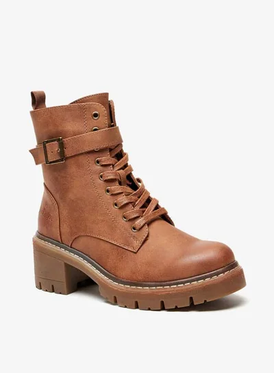 لي كوبر Women's Solid Ankle Boots with Zip Closure